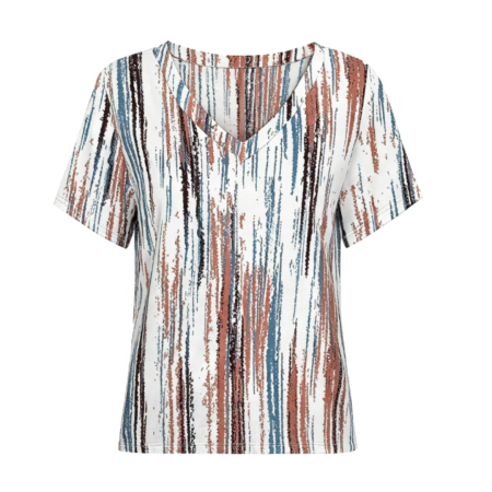 Women's Boho Summer Top: Tie Dye & Floral Short Sleeve Tee