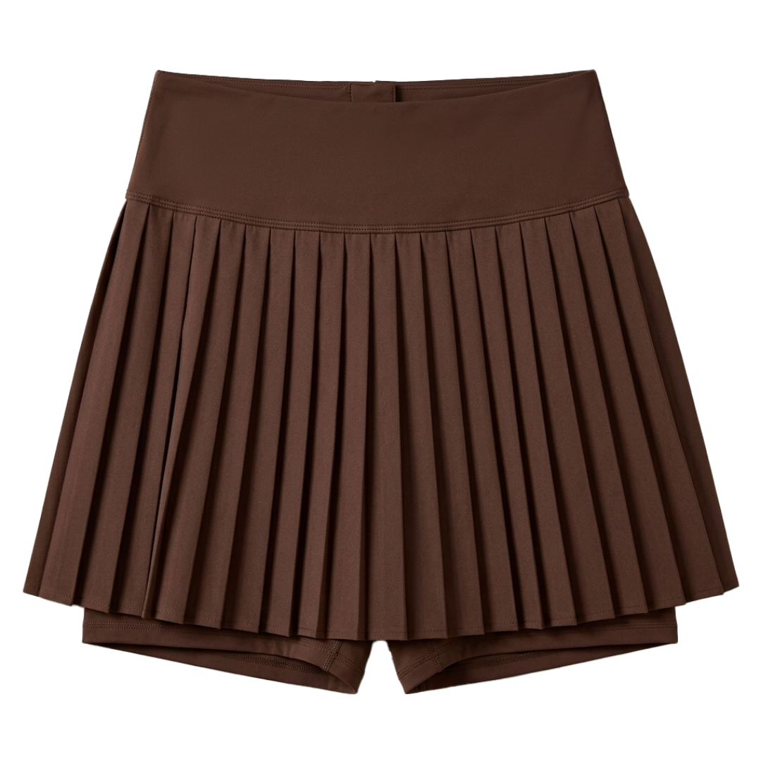 Women High Waisted Pleated Tennis Skirt with Pockets - Image 2