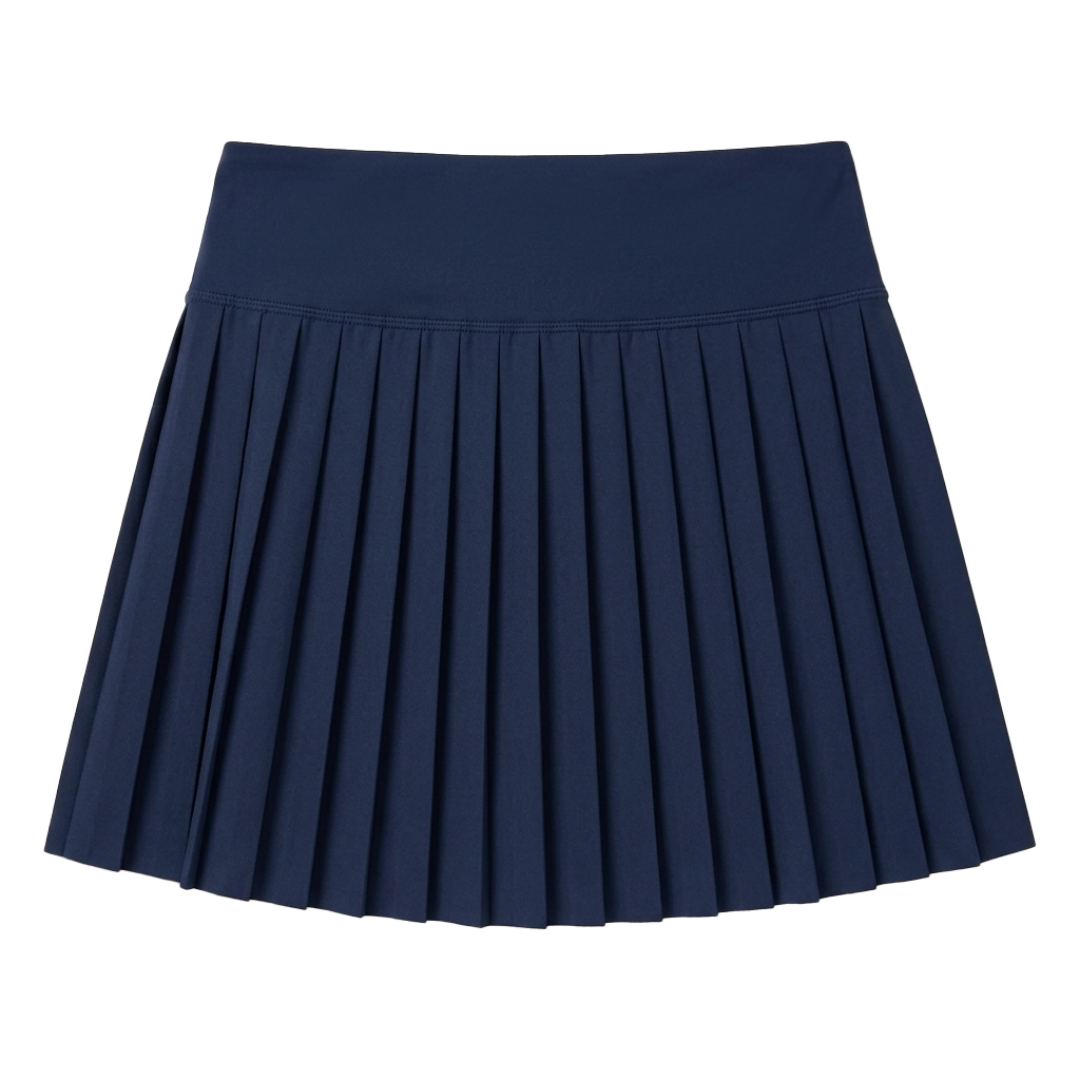 Women High Waisted Pleated Tennis Skirt with Pockets - Image 3