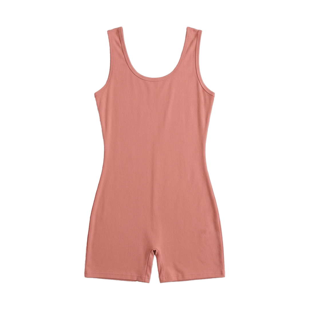 Bodycon Tank Jumpsuit One Piece Short Romper - Image 3