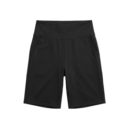 Womens High-Waisted Bermuda Shorts - Knee-Length Workout Biker Shorts