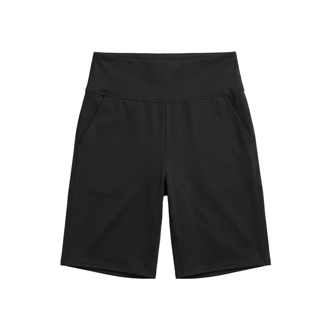 Womens High-Waisted Bermuda Shorts - Knee-Length Workout Biker Shorts
