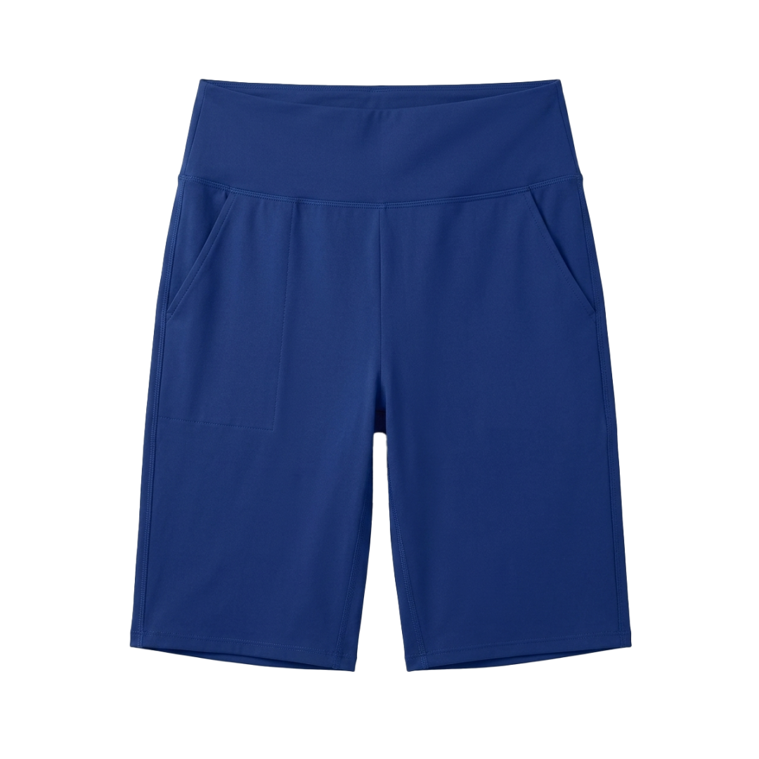 Womens High-Waisted Bermuda Shorts - Knee-Length Workout Biker Shorts - Image 2