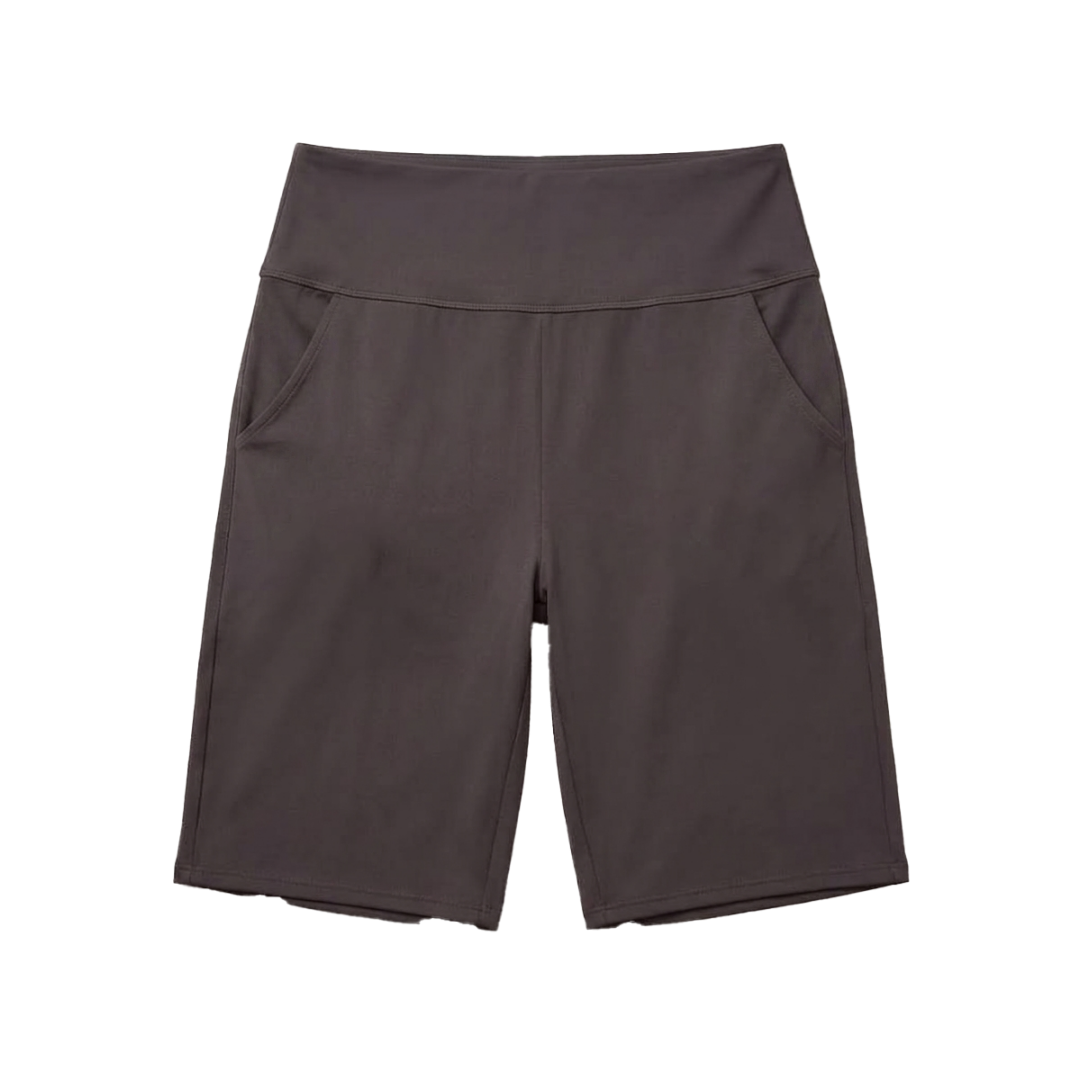 Womens High-Waisted Bermuda Shorts - Knee-Length Workout Biker Shorts - Image 3