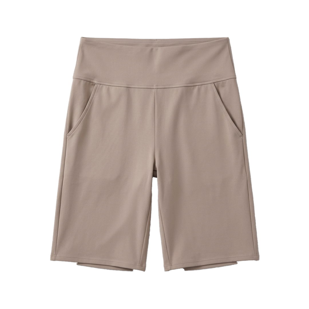 Womens High-Waisted Bermuda Shorts - Knee-Length Workout Biker Shorts - Image 4