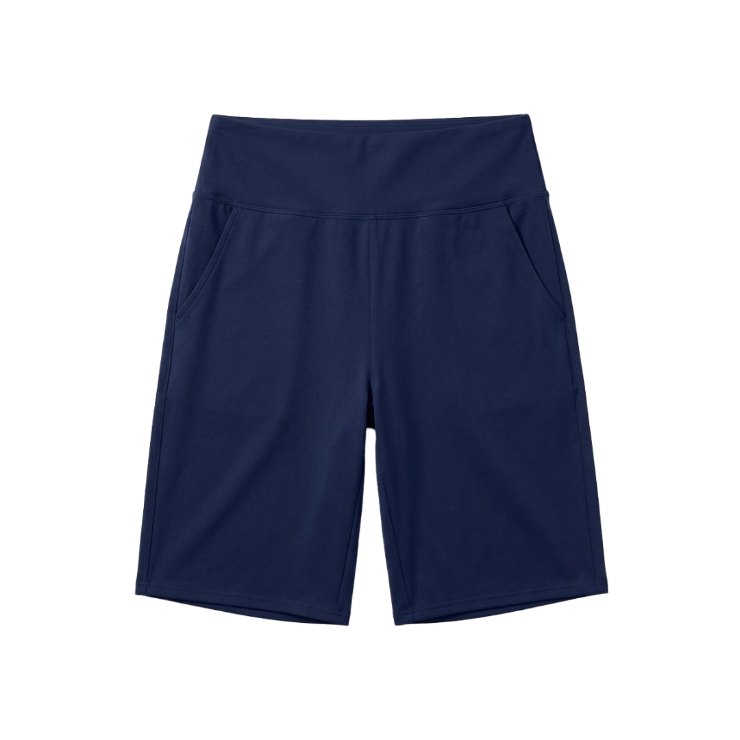 Womens High-Waisted Bermuda Shorts - Knee-Length Workout Biker Shorts - Image 5